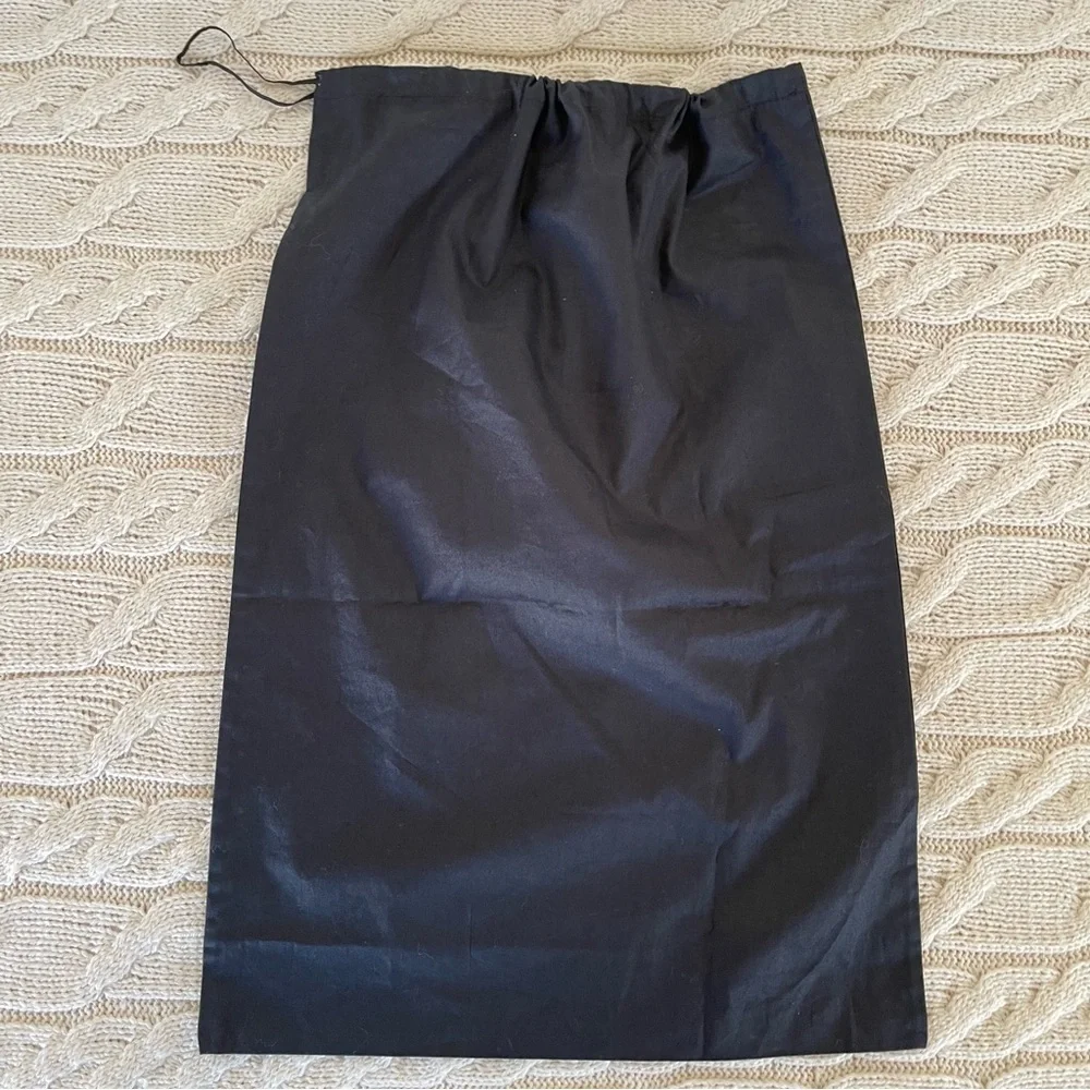 Saint Laurent Large Drawstring Cotton Black Dust Bag